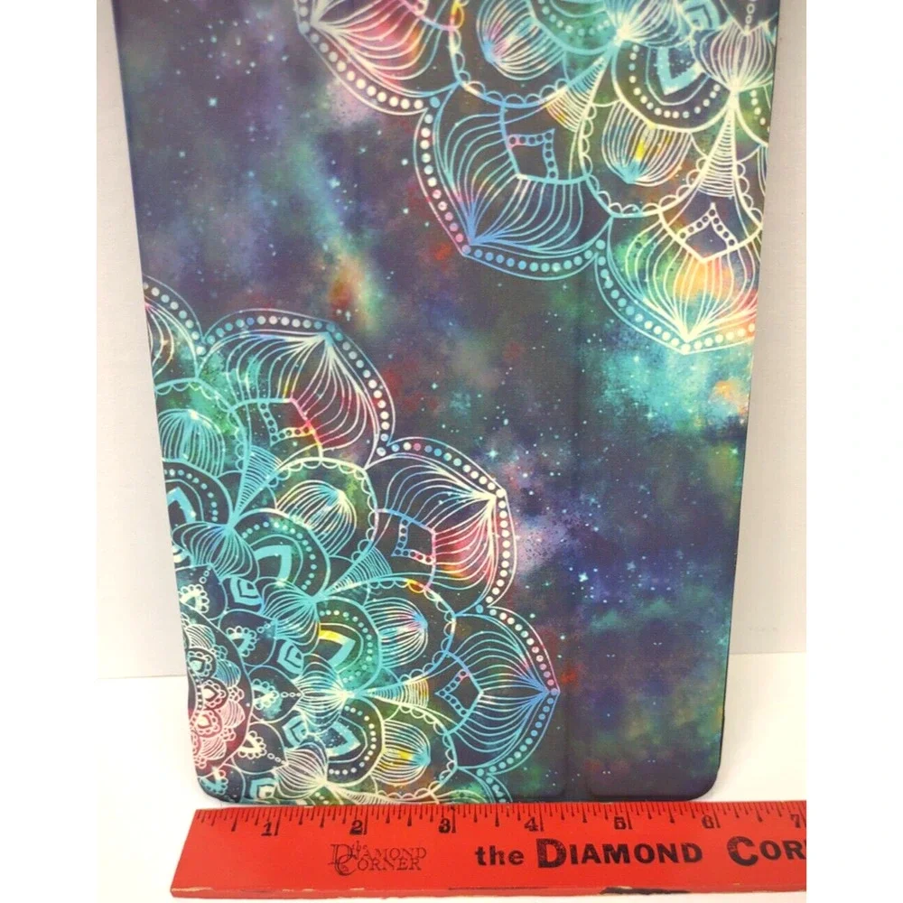ZHK Galaxy Tab 10.0 Plus Folio Case Fold out Stand, Mandala Pattern, Magnets